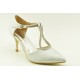 Bridal pumps with decorative faux crystals by Veneti 6324-20