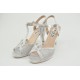 Ankle strap sandals with decorative rhainstones 6827