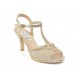 Ankle strap sandals with decorative rhainstones 6827