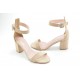 Women's suede ankle strap sandals by Veneti 82369