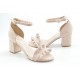 Women's suede ankle strap sandals by Veneti 82491