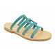 Women's leather sandals by Romance  20-13 turquoise