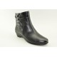 Women's leather anatomic booties by Veneti A8897-30 NAVY