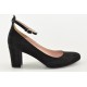 Ankle strap suede pumps by Veneti 65438